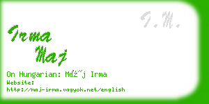 irma maj business card